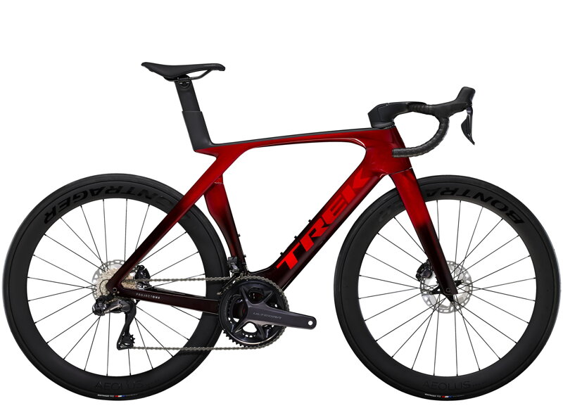 Trek Madone SLR 7 Gen 7 - kovinsko rdeča dimljena do rdeča karbonska dimljena